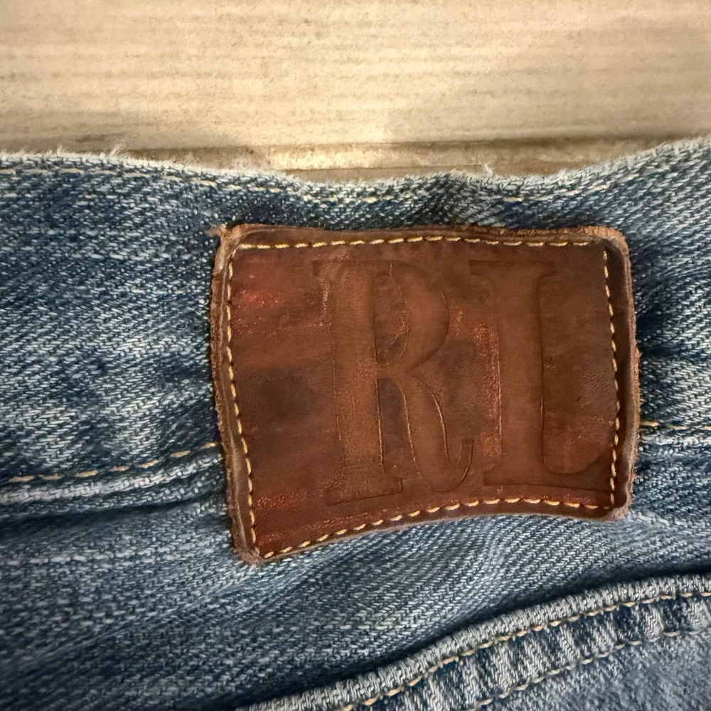 Polo Jeans Co Ralph Lauren Mercer Low Rise Straight Leg Blue Denim Jeans 33x30